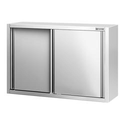 Edelstahl Wandhängeschrank PREMIUM - 1200x400mm - mit Schiebetür - 800mm hoch