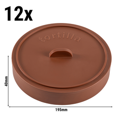 (12 stuks) Tortilla container - met deksel
