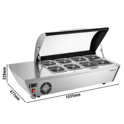 Vetrina refrigerata da banco / Vetrina superiore - 67 litri - 1030 mm - per 8x GN 1/6 o 4x GN 1/3