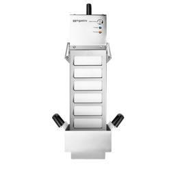 Filtru ulei pentru friteuză - 80 l/min | 100 W | 220-240 V | 160x260x485 mm - oțel inoxidabil | sub 50 dB | max. 180 °C - cu tavă de scurgere și transport, șină de fixare