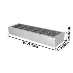 Einbau Bain-Marie - 2100mm - 6x GN 1/1 - 4,38 kW
