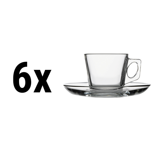 (6 komada) Šalica za espresso & Tanjurić - AQUA - 80 ml