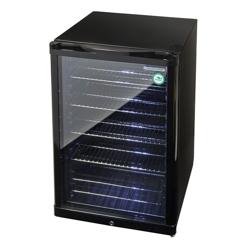 GASTRO-COOL | Barkoelkast - 540mm - 130 liter - 1 glazen vleugeldeur - Zwart