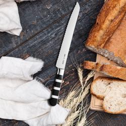 F. DICK | 1905 Bread Knife 21 cm – Black/Silver Handle - Serrated Blade - German Steel