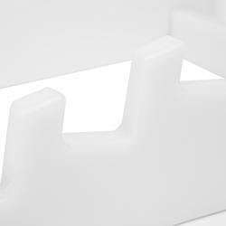 Snijplankrek - 410x330x180mm - Polyethyleen - Wit - Voor 6 planken tot 200mm