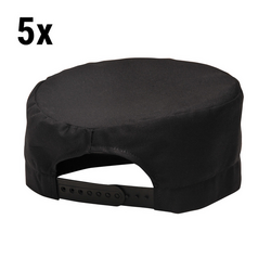 (5 pezzi) Cappello da cucina - Nero