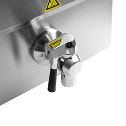 Friteuză electrică dublă - 600mm - 8+8 litri - 6,5 kW - cu robinet de scurgere