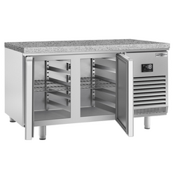 Bakkerij vrieswerkbank Premium PLUS - 1618x800mm - met 2 deuren & granieten werkblad