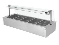 Inbouw bain-marie (drop-in) - 1785mm - 3,65 kW - 5x GN 1/1