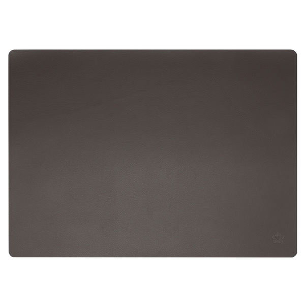 (12 piezas) Manteles individuales James - en elegante aspecto de cuero - 33 x 46 cm - moka