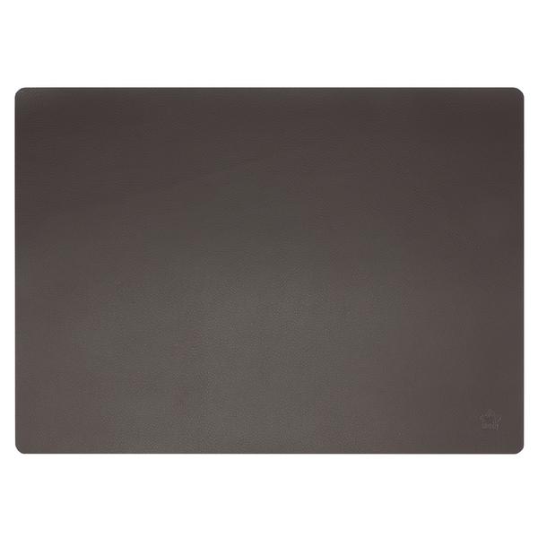 (12 stuks) Placemats James - in elegante lederlook - 33 x 46 cm - Mokka