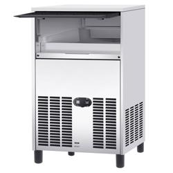 IJsblokjesmachine PREMIUM PLUS - Holle ijsblokjes (kogelijs) - 60kg/24u - incl. ijsopslagbunker