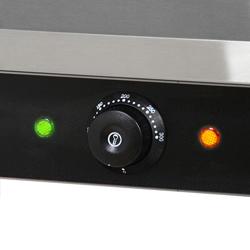 Parrilla de contacto / Grill de contacto - 3,6 kW - placas: superior e inferior ranuradas - Superficie de parrilla: 480x230mm