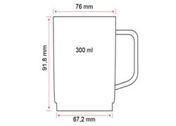 Xícara de chá / café em policarbonato, Branco - 250ml - 50 peças