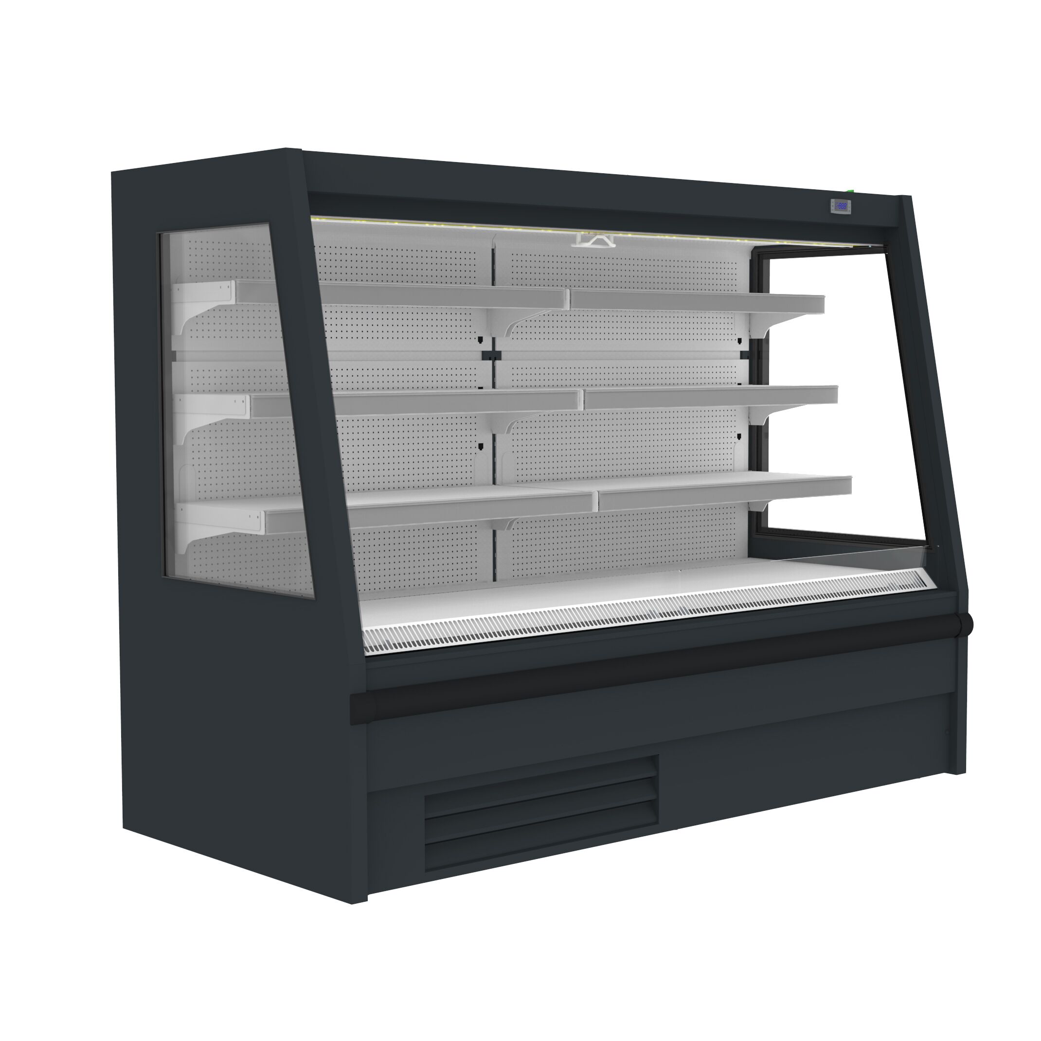 Vitrine murale réfrigérée - 715mm - 179L - avec 3 étagères - avec rideau de nuit