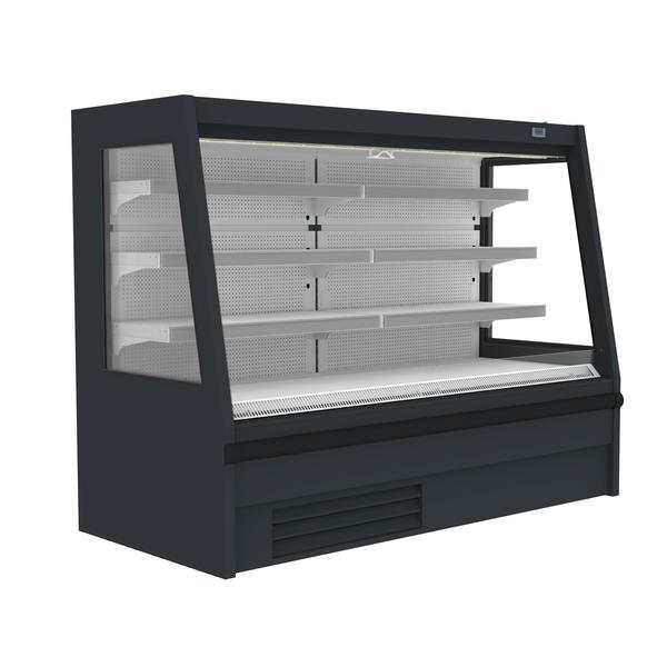 Commercial wall-mounted refrigerated display shelving - 1330 mm - 358 litres - with 3 shelves