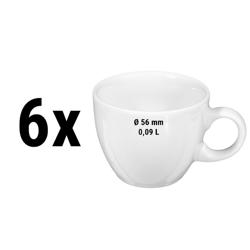 (6 pieces) SELTMANN WEIDEN | Espresso Demitasse Cups Meran BASIC – Porcelain - White - 90 ml