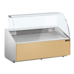 Vitrină frigorifică orizontală - 1600mm - 460 wați - standard cu panou frontal negru