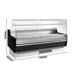 Vitrina de refrigeración - 1935x953mm - vitrina expositora - refrigeración ventilada - 213l - panel frontal en azul