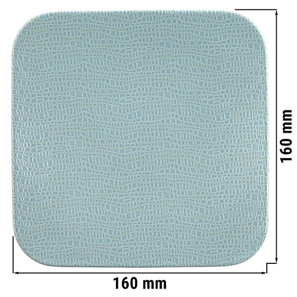 (6 pièces) SELTMANN WEIDEN | Assiette coupe – plate carrée – 165 × 165 mm – Turquoise
