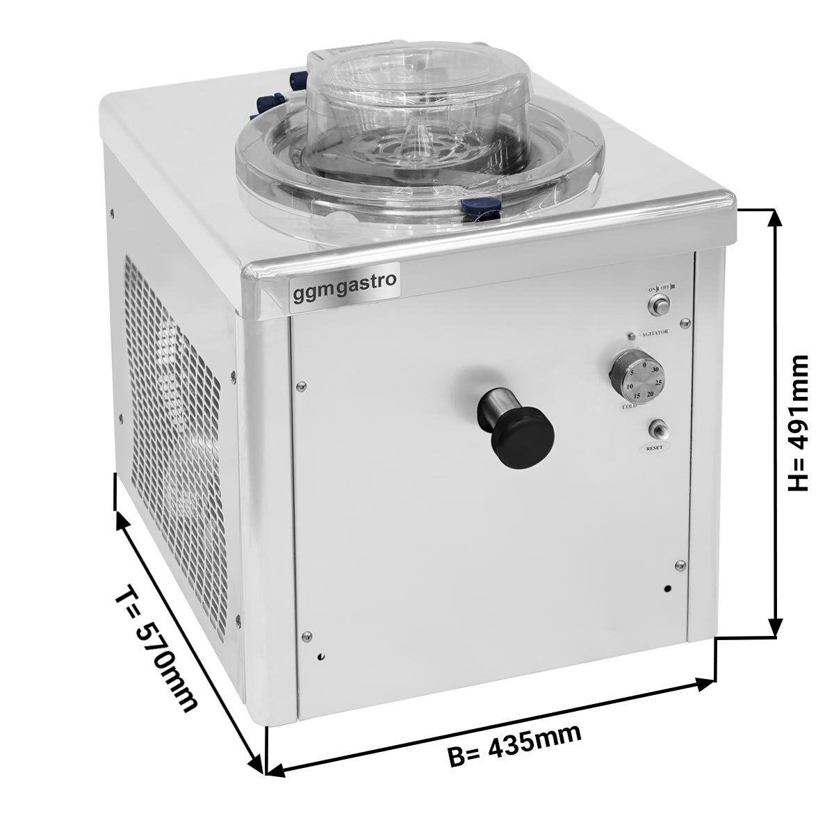 Machine à glace à l’italienne - 10L/h - 1,10kW - À poser