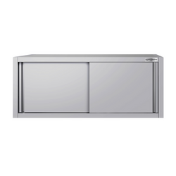 Roestvrijstalen wandkast ECO - 1600x400mm - met schuifdeur - 650mm hoog