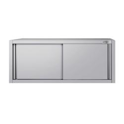 Armário de parede em aço inoxidável ECO - 1600mm - com porta deslizante - 650mm de altura
