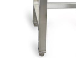 Kloc masarski z polietylenu (PE 500) - 500x500x80mm - z podstawą ze stali nierdzewnej