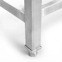 Hakblok met onderstel - RVS/Polyethyleen PREMIUM (AISI 304, bladdikte 80mm) - 500x500mm