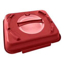 Menu doboz - 600ml - osztott - málna piros/rózsaszínű