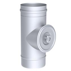 Tubo liso de limpieza 400 °C en acero inoxidable / Ø 300 mm