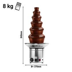 Schokoladenbrunnen - 300 Watt - 6 Etagen - Füllmenge: 8 kg - Höhe: 840mm