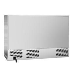 Barkoelkast - 1350mm - 300 Liter - met 3 glazen klapdeuren - RVS
