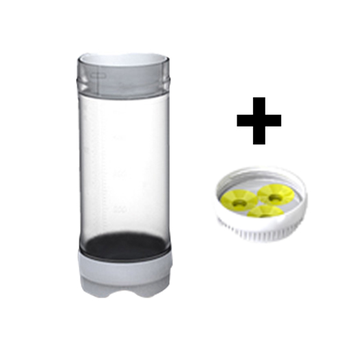 (6 piezas) Botella de respaldo con membrana de tres orificios – 709 ml