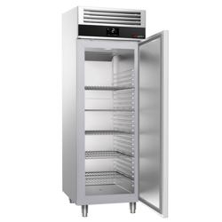 Szafa chłodnicza ze stali nierdzewnej PREMIUM - GN 2/1 - 700L - 700x810mm - 1 drzwi - chłodzenie wentylowane; LED