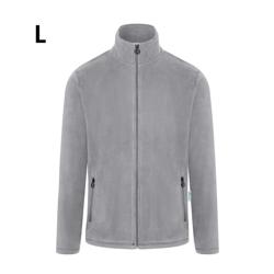 KARLOWSKY | Heren Werkkleding Fleece Jas Warm-Up - Platina Grijs - maat: L