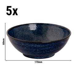 (5 pièces) KIRYU - Bol - 700ml - Ø 170mm - Bleu	