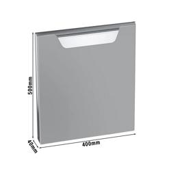 Porte de soubassement droite - 1 porte - charnières à gauche - 400x40x500mm - Inox AISI 304 - Série Lorenzo 700 & 900