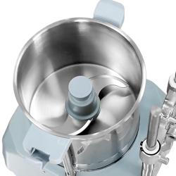 Commercial electric compact vegetable slicer - 735 W - Incl. 4 slicing and grating discs and dicing attachment - With hinged lid