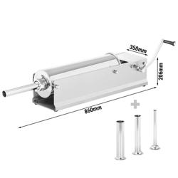 Recheador de salsichas manual - 7 litros - aço inoxidável - incl. 4 acessórios