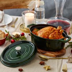 STAUB | LA COCOTTE - Kookpot - Ovaal - 290mm - Gietijzer - Basilicumgroen