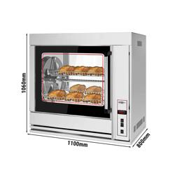 Elektrikli Dönen Piliç Izgarası - 10 kW - 42 Tavuk için 7 Dönen Sepet