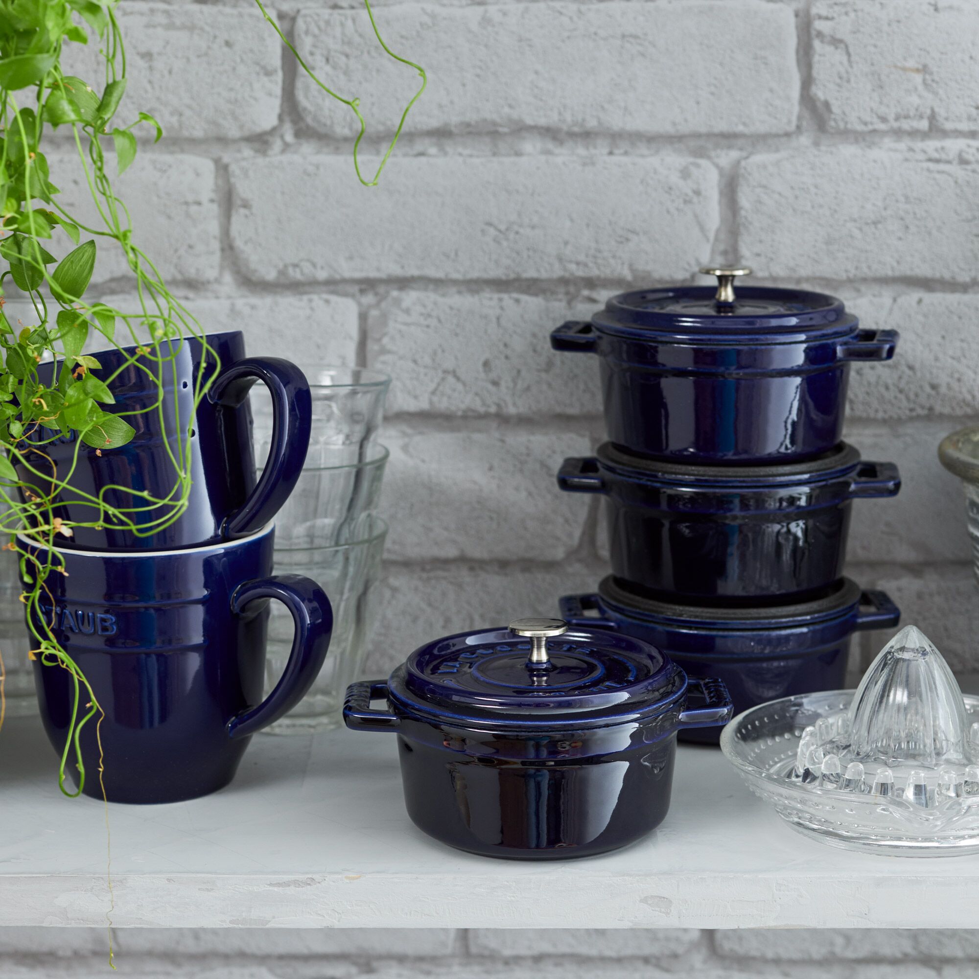 STAUB | CERAMIQUE - Mini Cocotte - Ø 100mm - ronde - Céramique - Bleu foncé