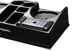 Kahve istasyonu (2 termos için) - Modern tasarım - Plastik - 665x330x145mm - dahil 2 adet plastik ek parça ve damlalık tepsileri