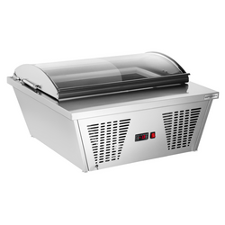 Vitrina de helados de sobremesa - tapa abovedada - para recipientes de helado de 4 x 5 litros