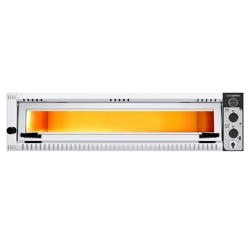 Commercial Single-Deck Electric Pizza Oven – 6x Ø34 cm - 500 °C - Manual Controls - 9.5 kW 400V 3N