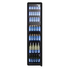 GASTRO-COOL | Dryckekylskåp - 212 liter - smalt - med 1 glasdörr - svart