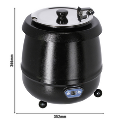 Soepwarmer - 9 liter - Digitaal - Zwart