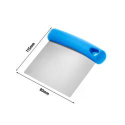 Dough & Bench Scraper PREMIUM – 100 mm Flexible Blade – Blue Polypropylene – Made in Italy