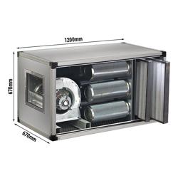 Sistem de purificare a aerului  2700 m³ - cu filtru pre și cărbune activ